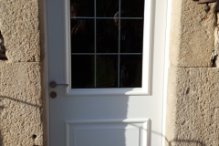 porte d'entrée en PVC avec vitrage haut
