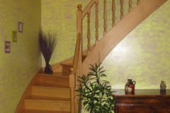 escalier bois 1/4 tournant