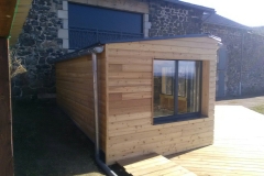 bardage bois extension véranda maison