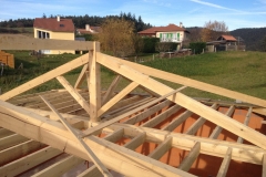 charpente construction d'une maison
